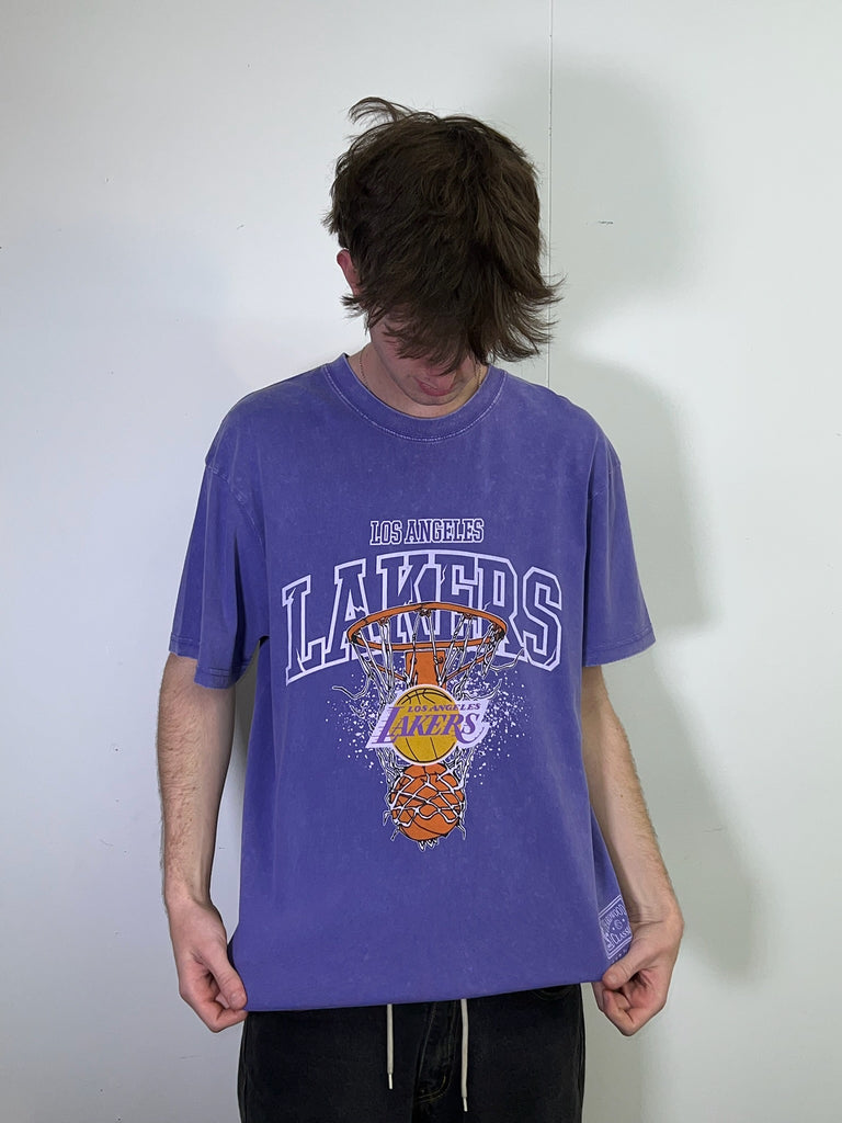 LA Lakers Division Arch Faded Purple Tee