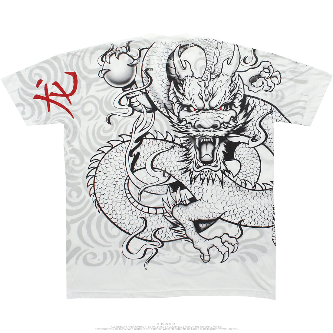 White Dragon White Tee