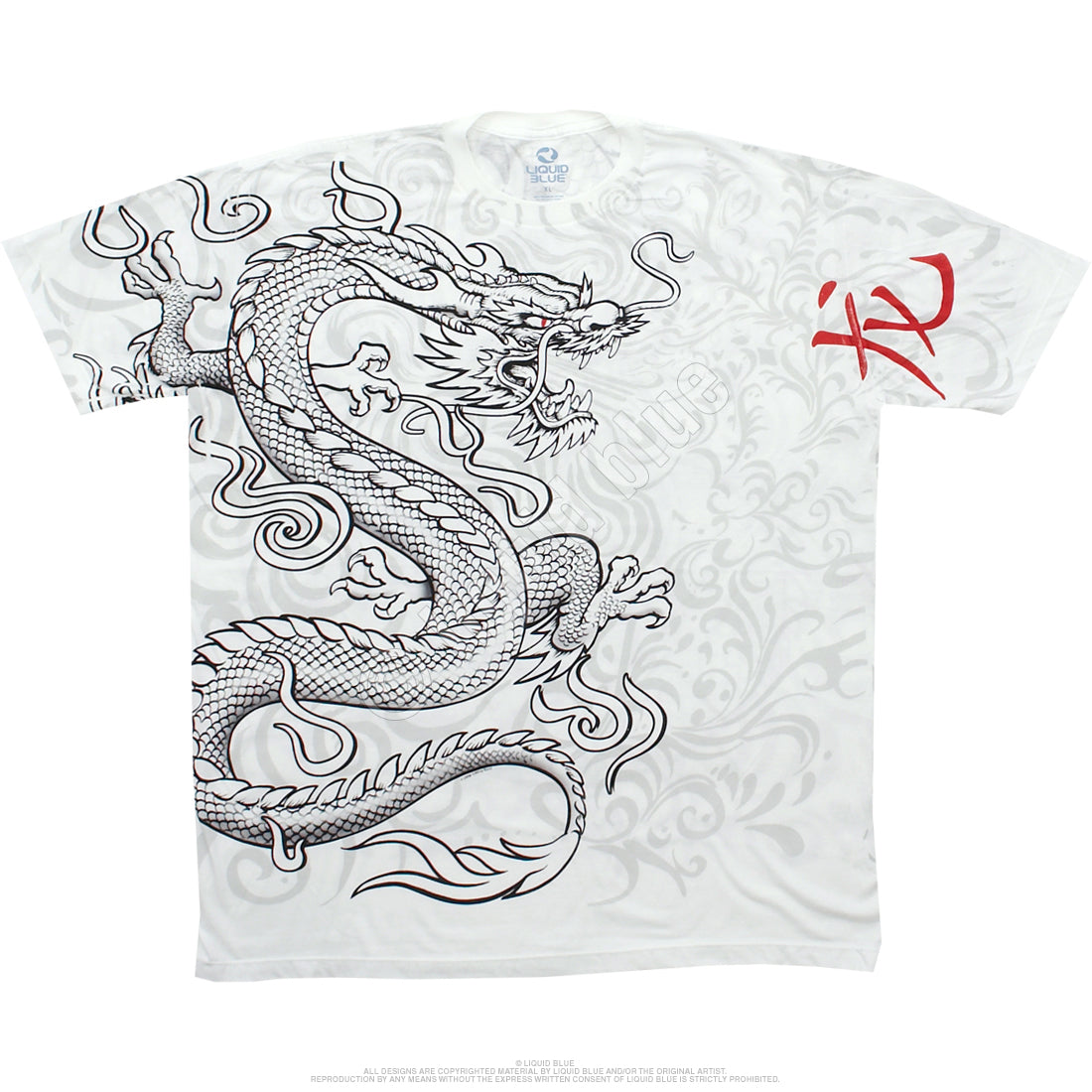 White Dragon White Tee