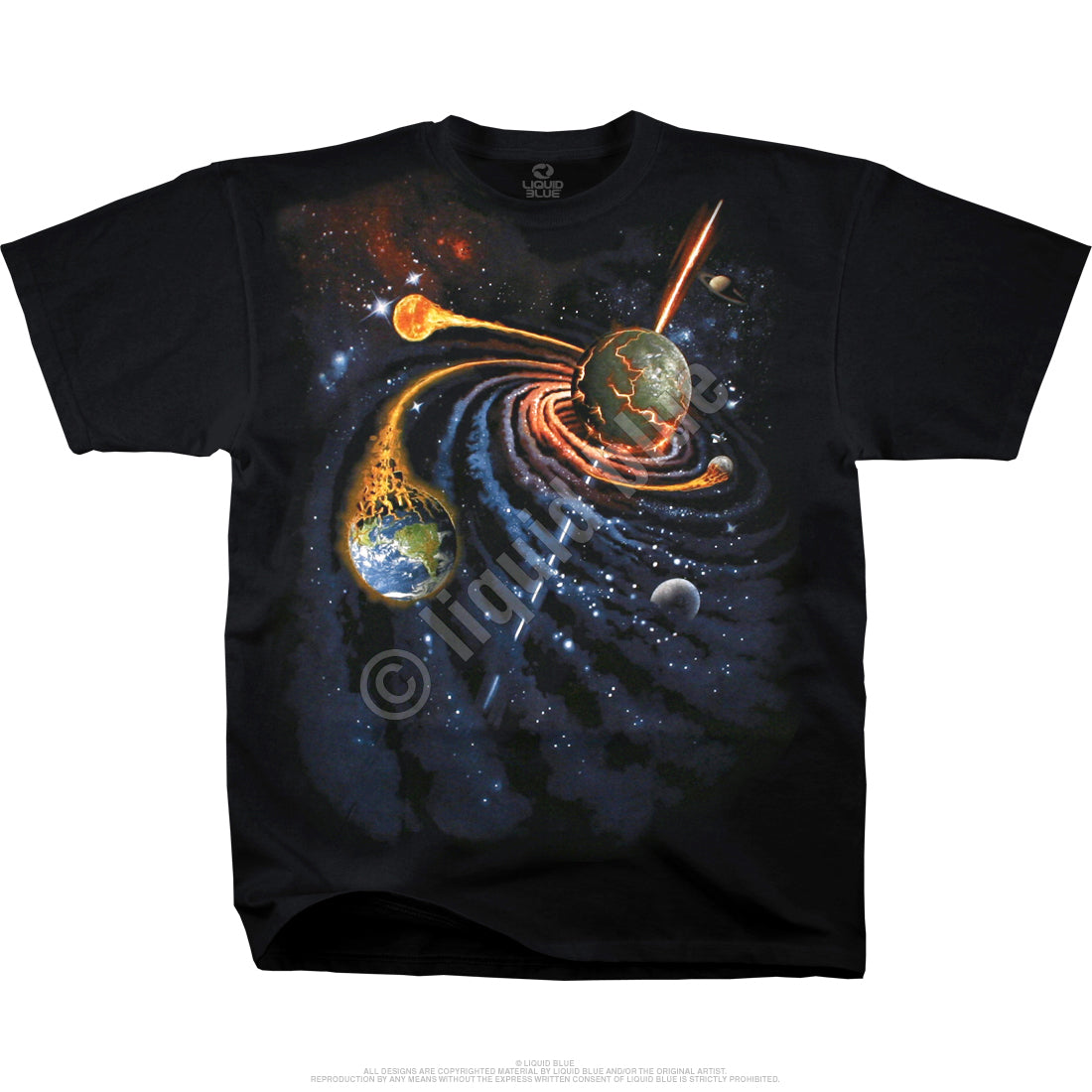 Spiral Space Black Tee