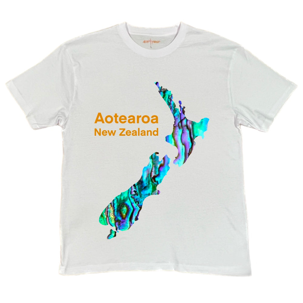 Aotearoa New Zealand Map Paua Tee