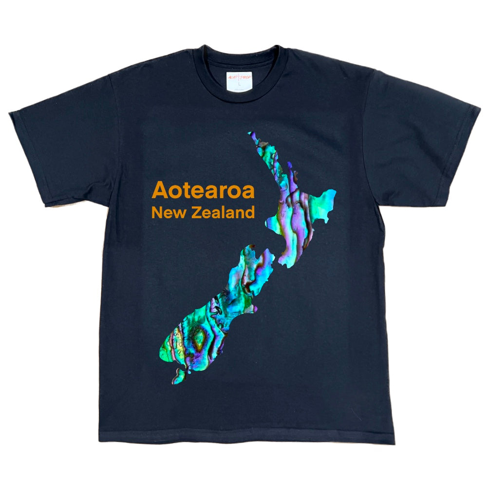 Aotearoa New Zealand Map Paua Tee