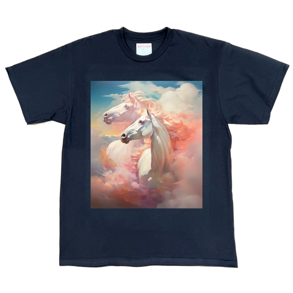 Coloured Horses Design Tee