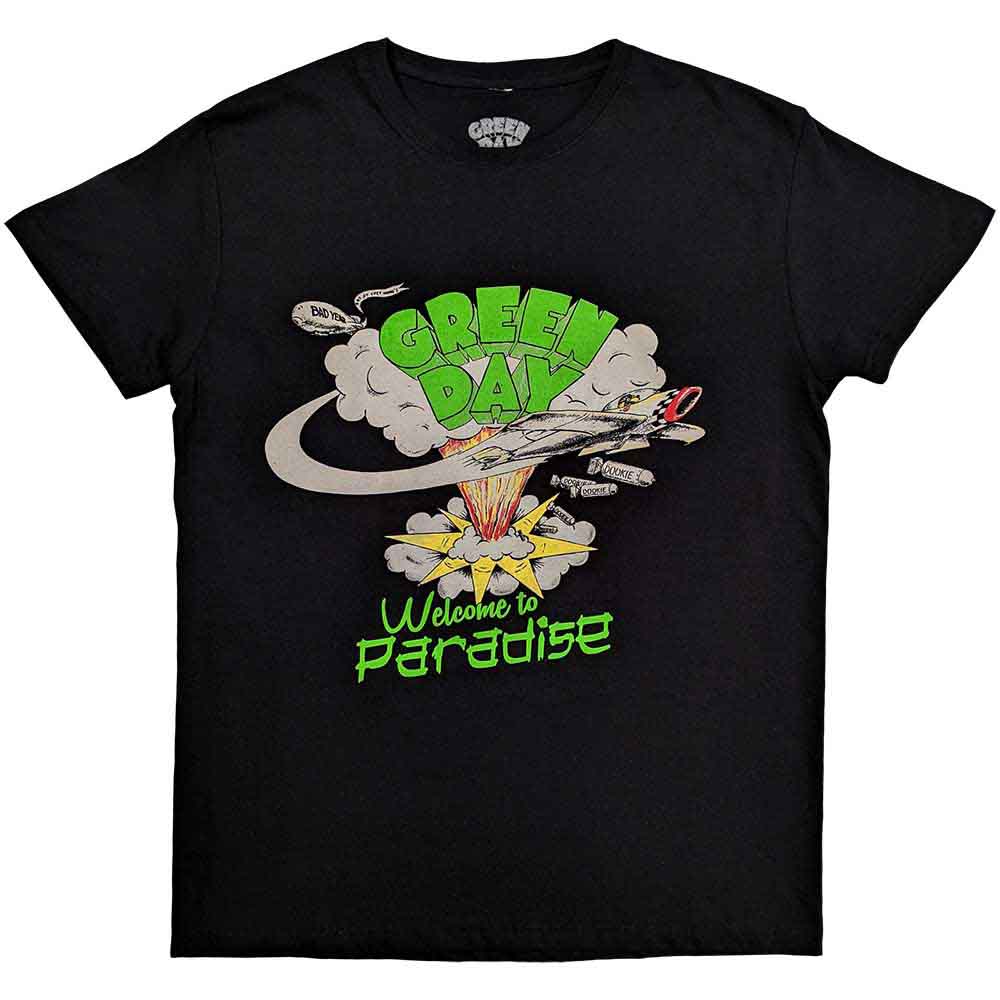 Green Day Welcome To Paradise Black Tee