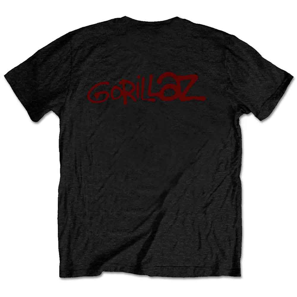 Gorillaz Group Green Jeep Black Tee