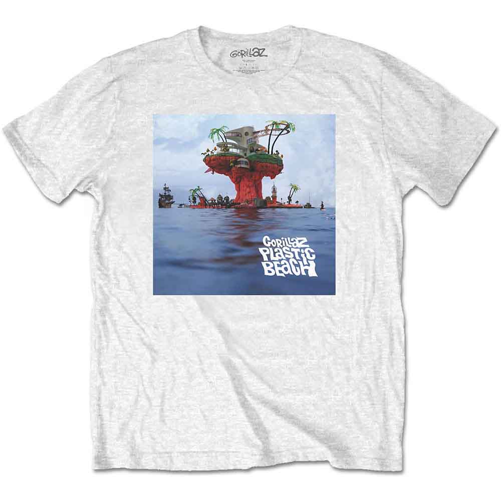 Gorillaz Plastic Beach White Tee