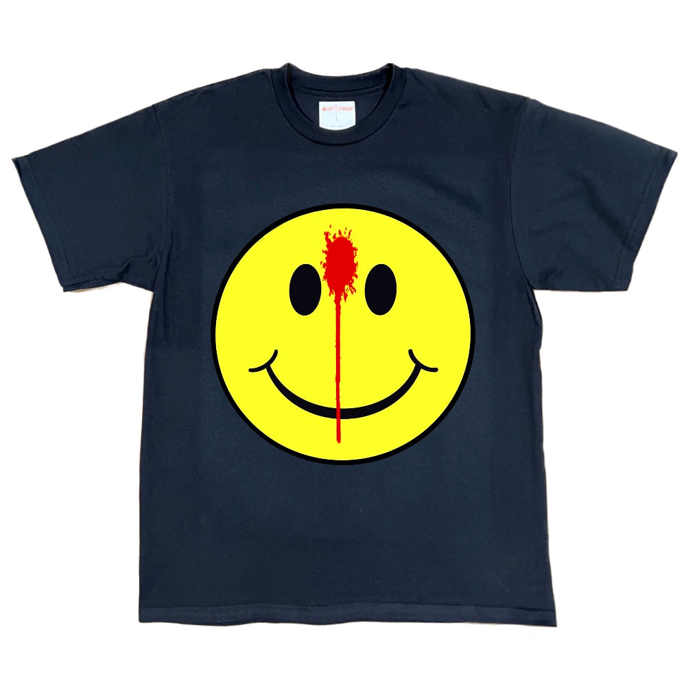 Happy Face Bullet Wound Design Tee