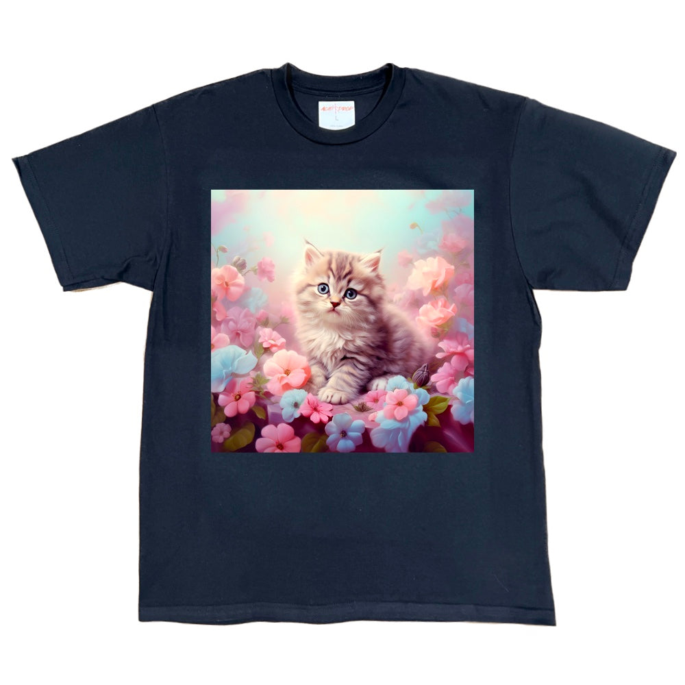 Kitty in Flowers Design Tee