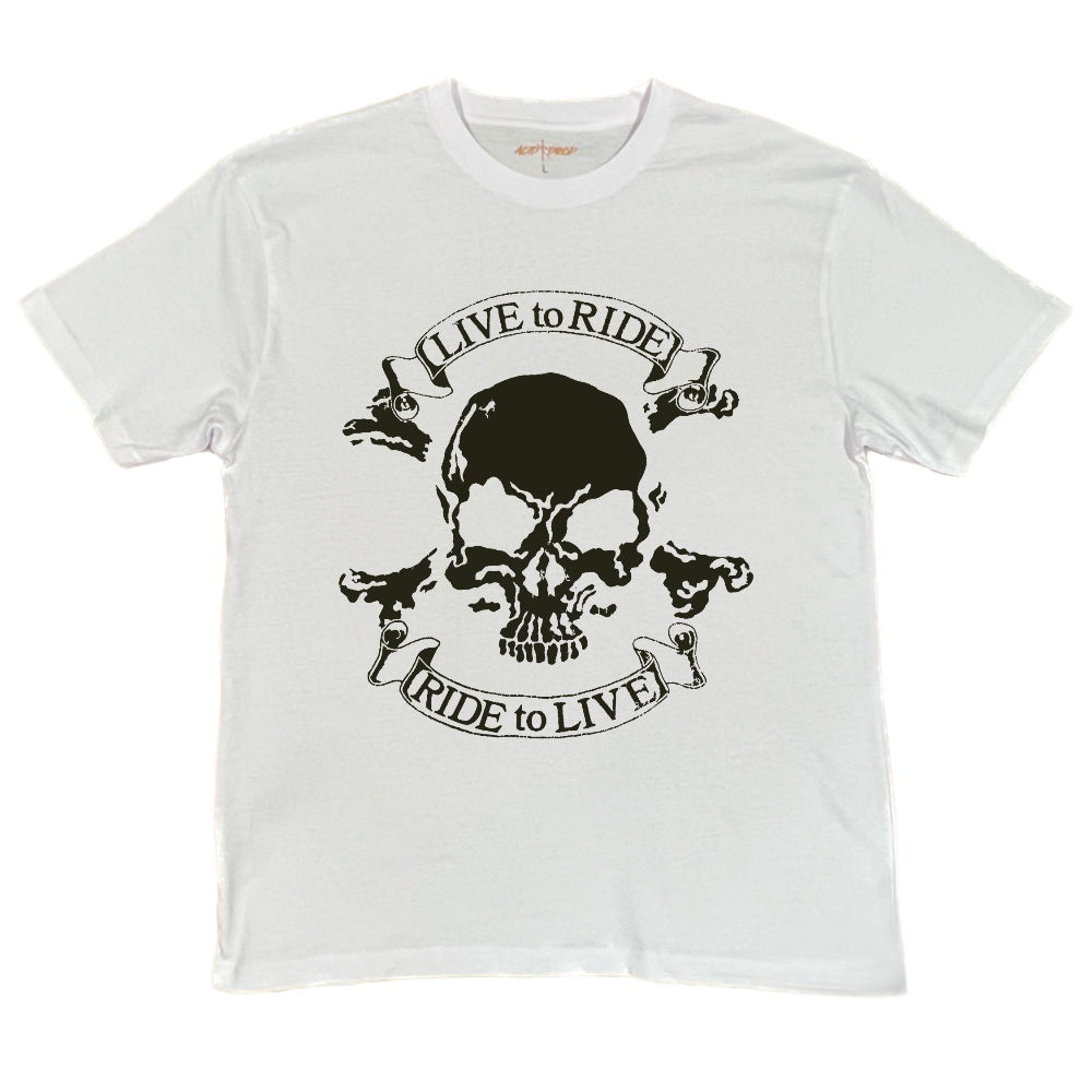 Live to Ride Skull Tee