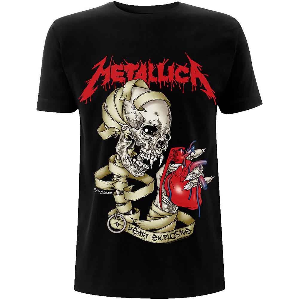 Metallica Heart Explosive Black Tee