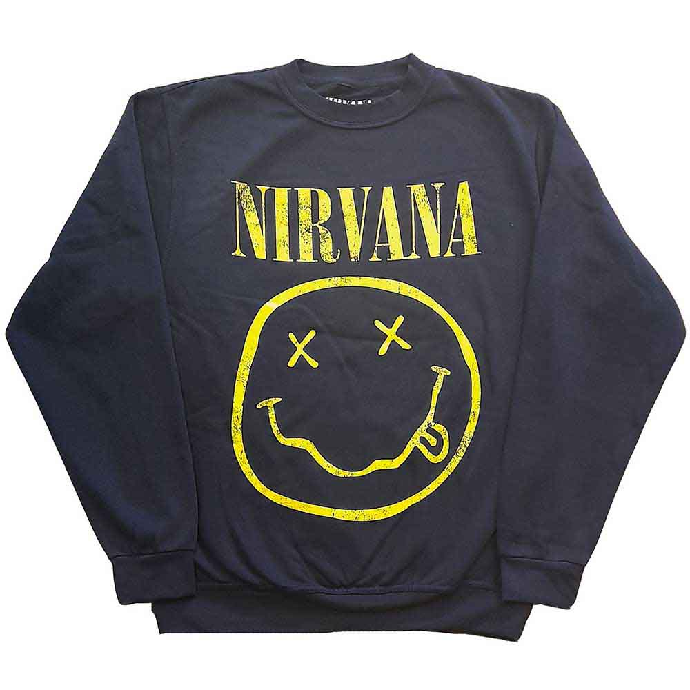 Nirvana Happy Face Navy Sweatshirt