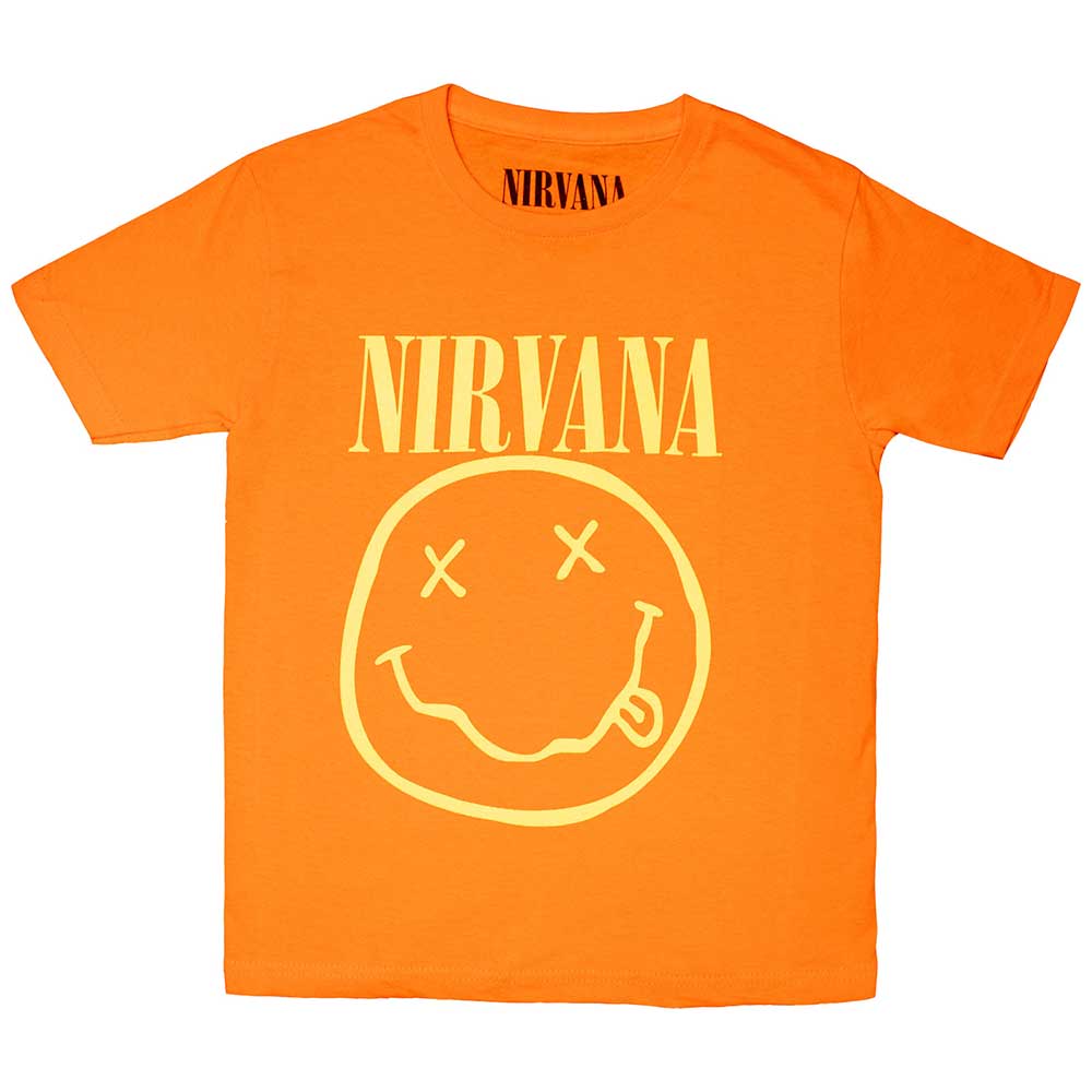 Nirvana Yellow Happy Face Orange Tee