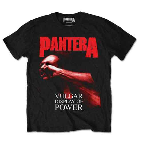 Pantera Red Vulgar Black Tee