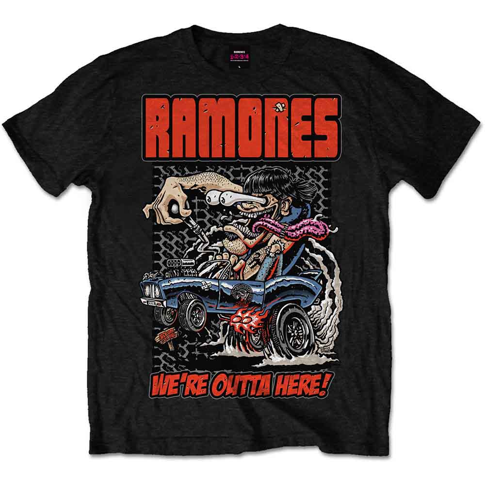 Ramones Outta Here Black Tee