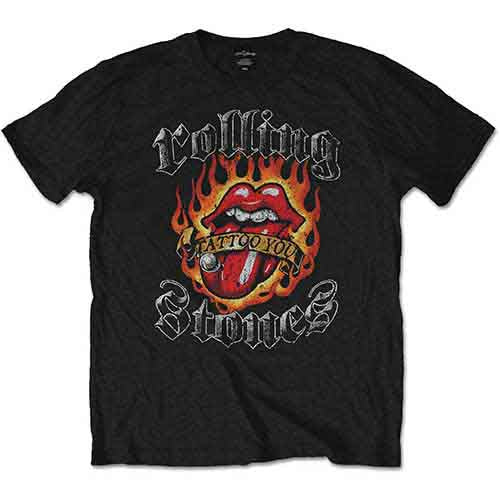 Rolling Stones Flaming Tattoo Tongue Tee