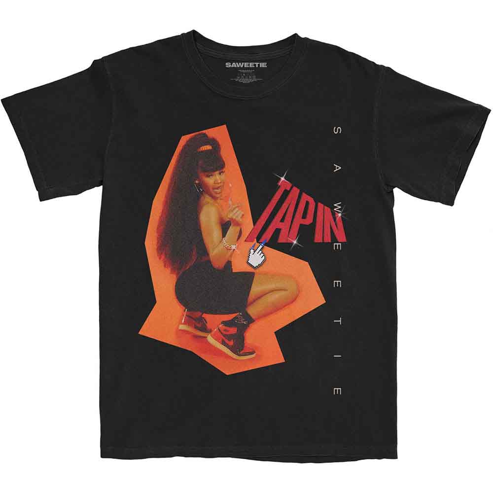 Saweetie Tapin Black Tee