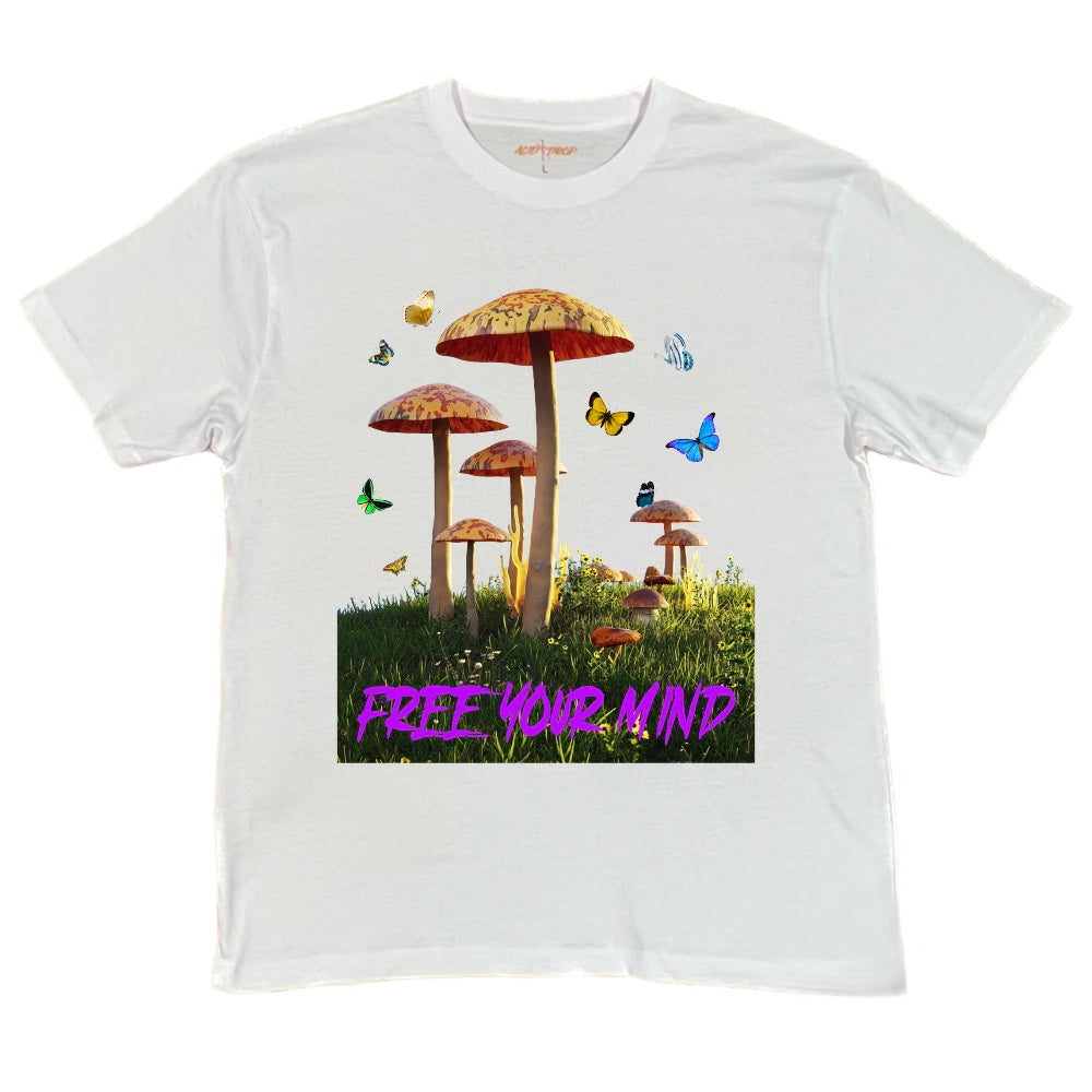 Shrooms and Butterflies Design Tee