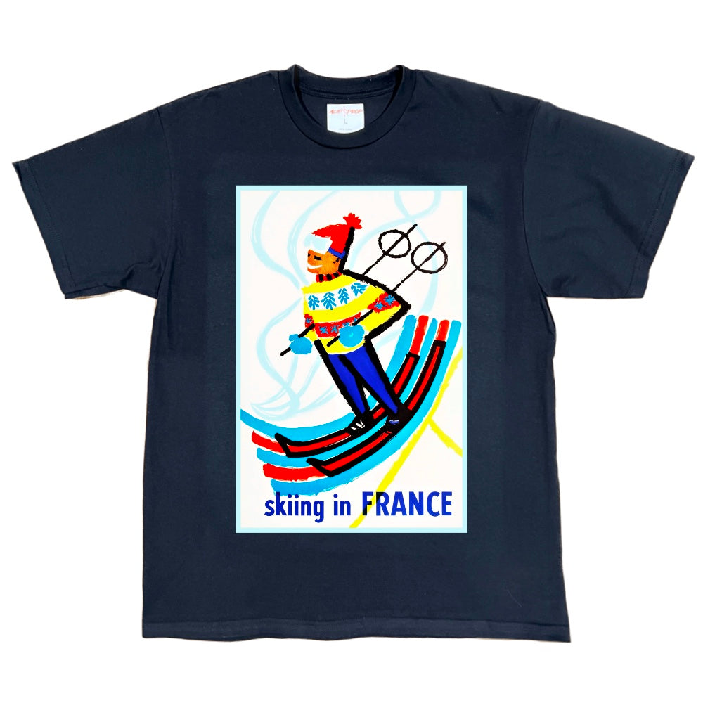 Skiing in France Design Tee