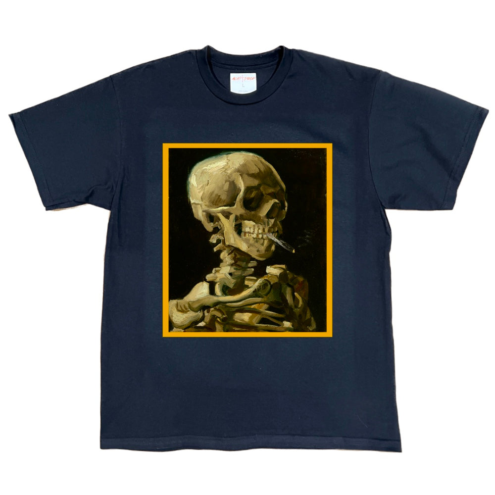 Van Gogh's Smoking Skull Design Tee