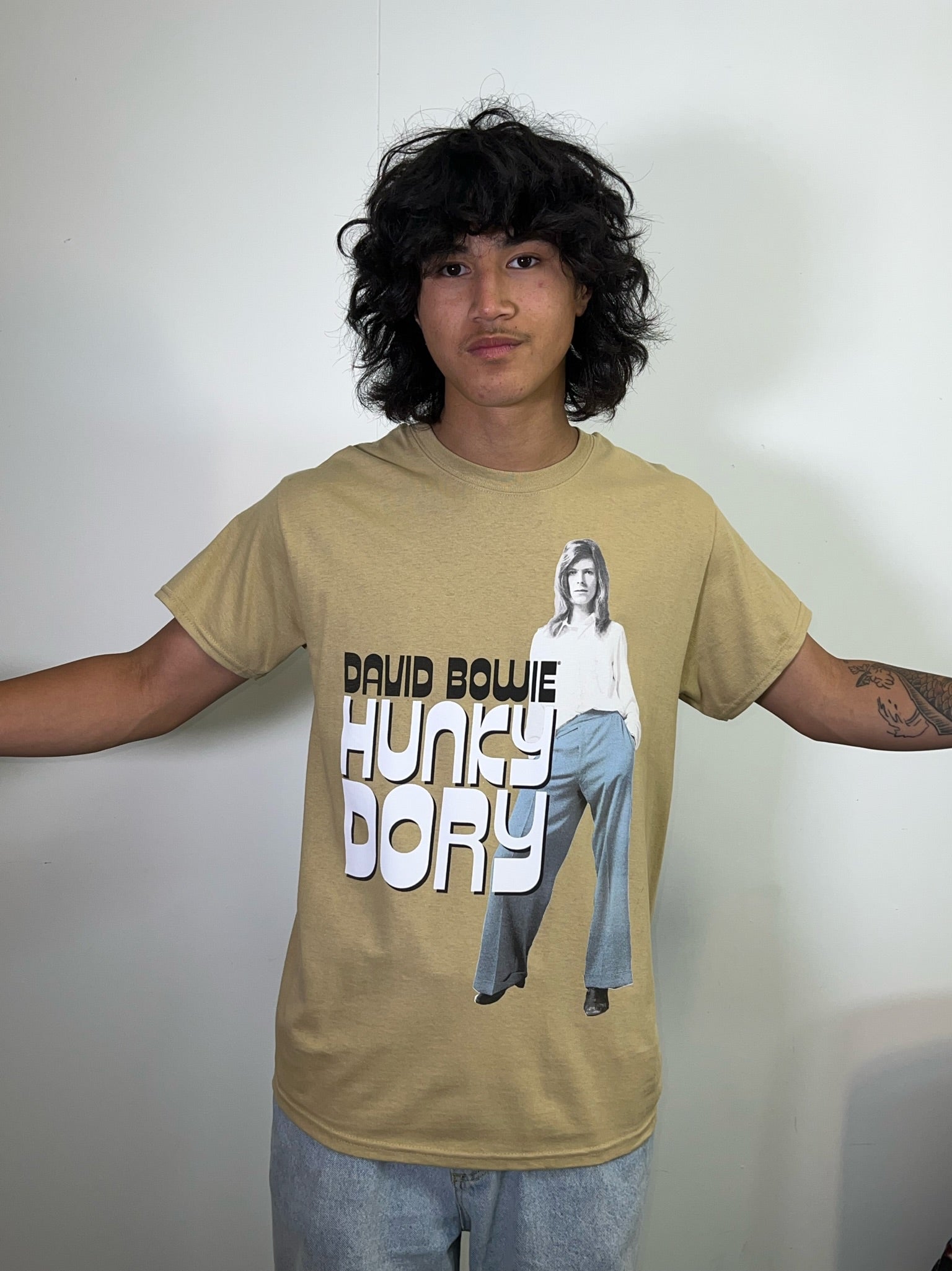 David Bowie Hunky Dory Mustard Tee