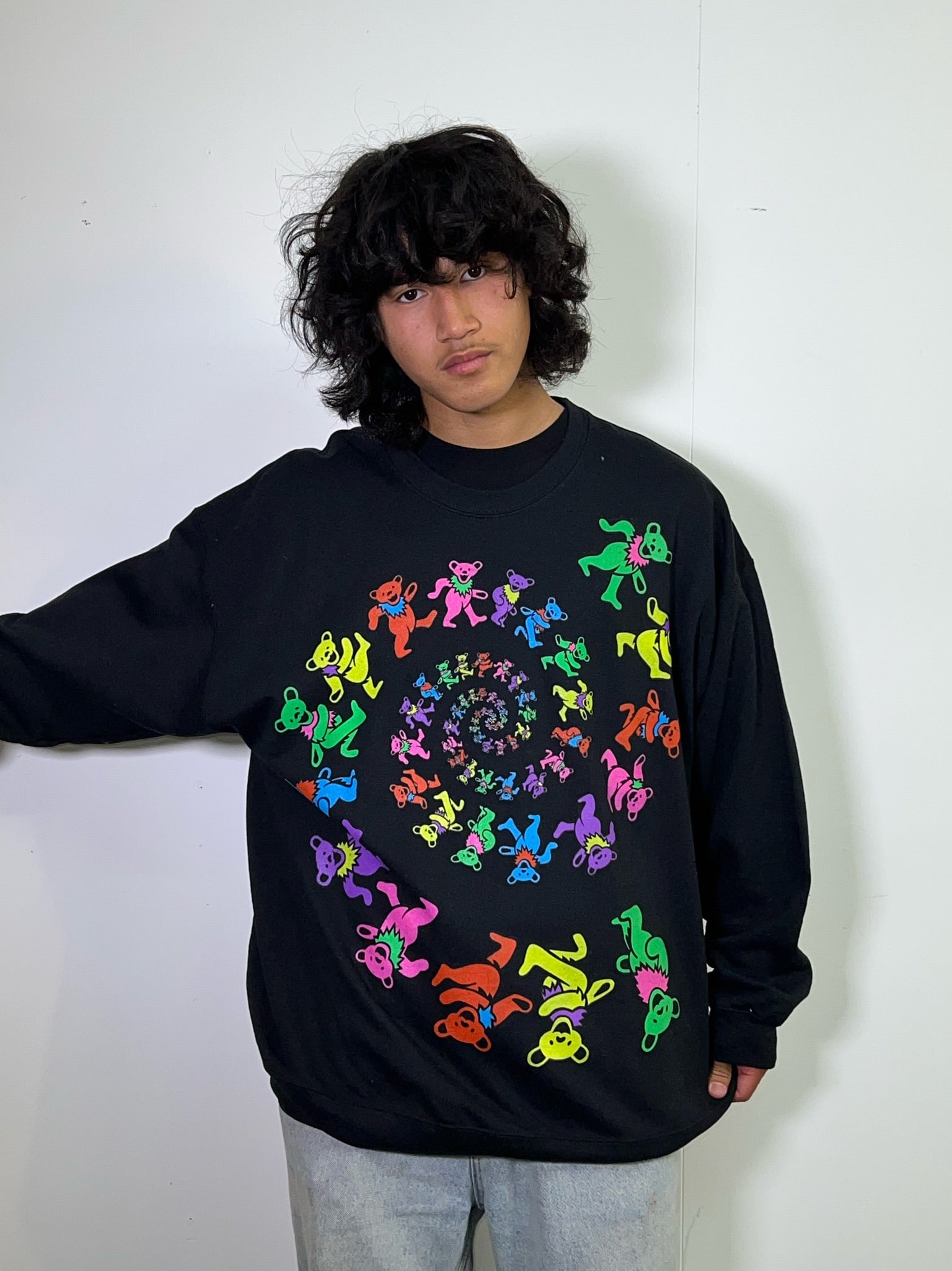 Grateful Dead Spiral Bears Black Sweatshirt