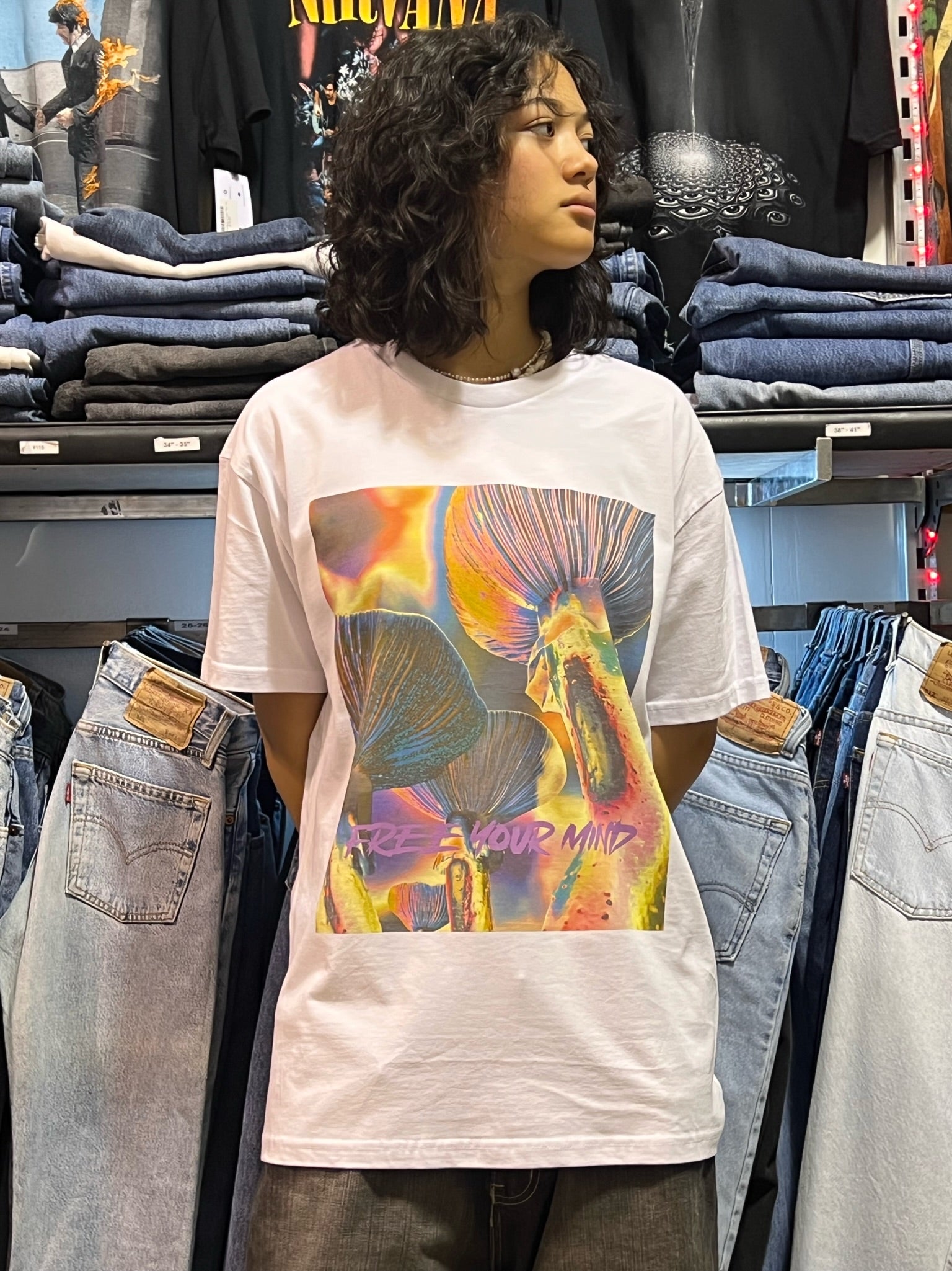 Psychedelic Mushrooms Design Tee