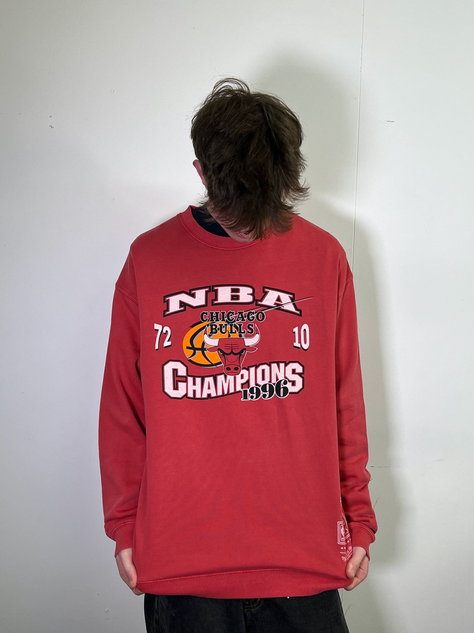 Chicago Bulls Vintage 90s Champion Long Sleeve Warm up Jersey