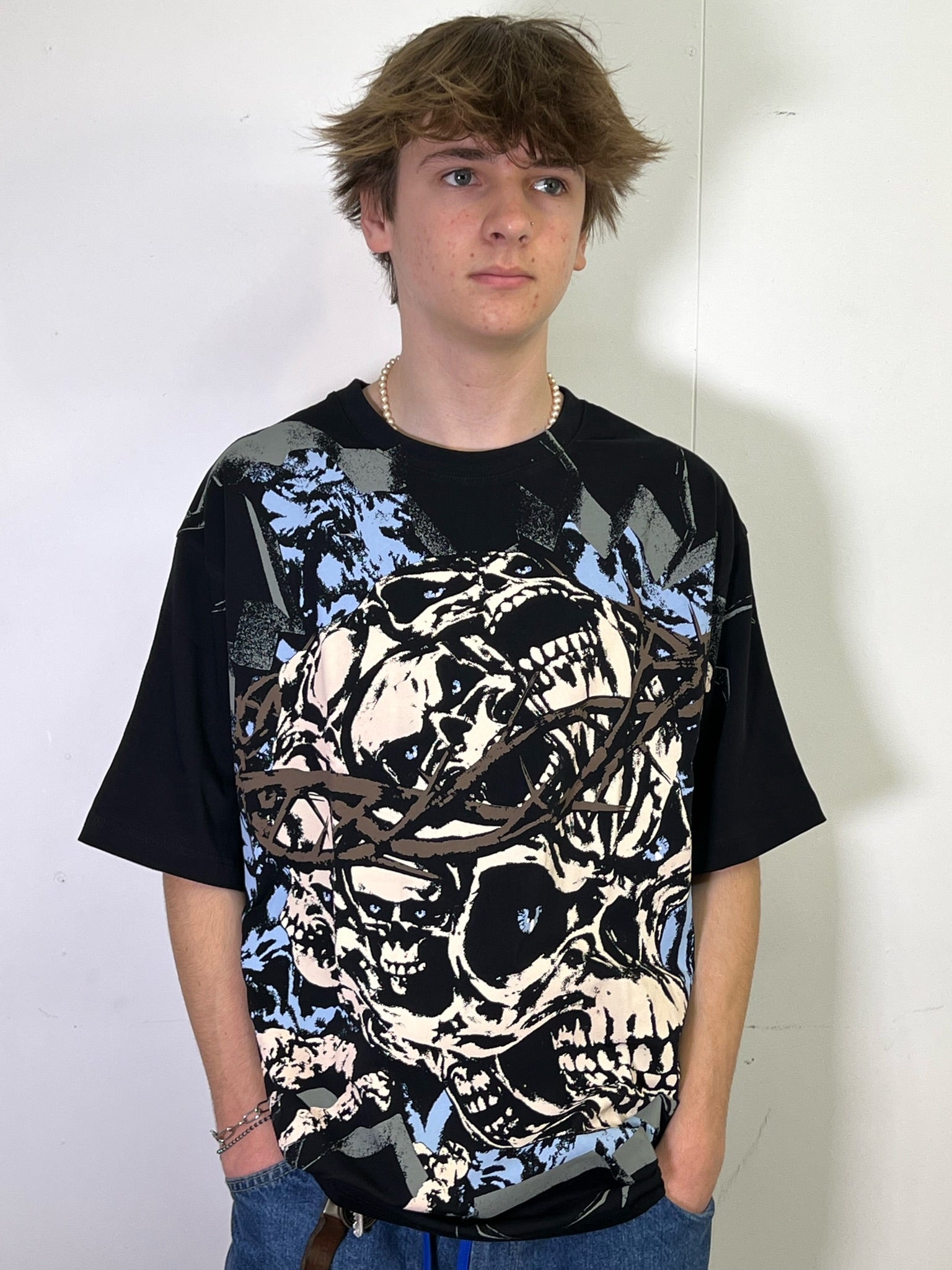 Unwanted Awaken All Over Print Black Tee