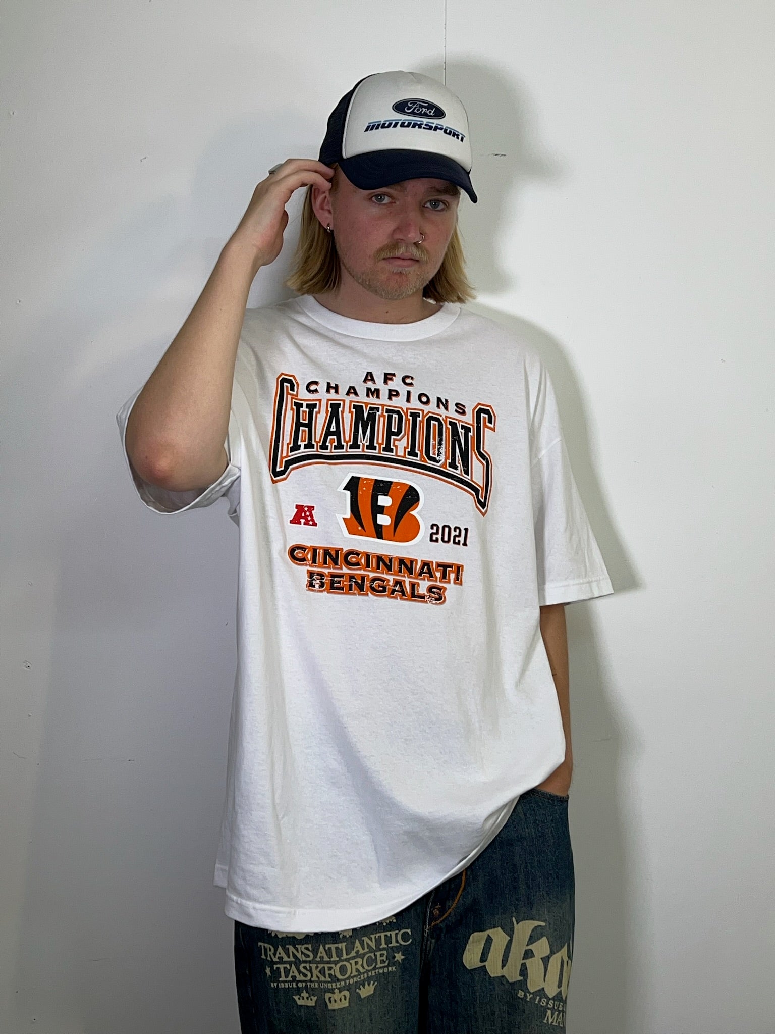 Cincinnati Bengals AFC Championship Champions 2021 Black T-Shirt