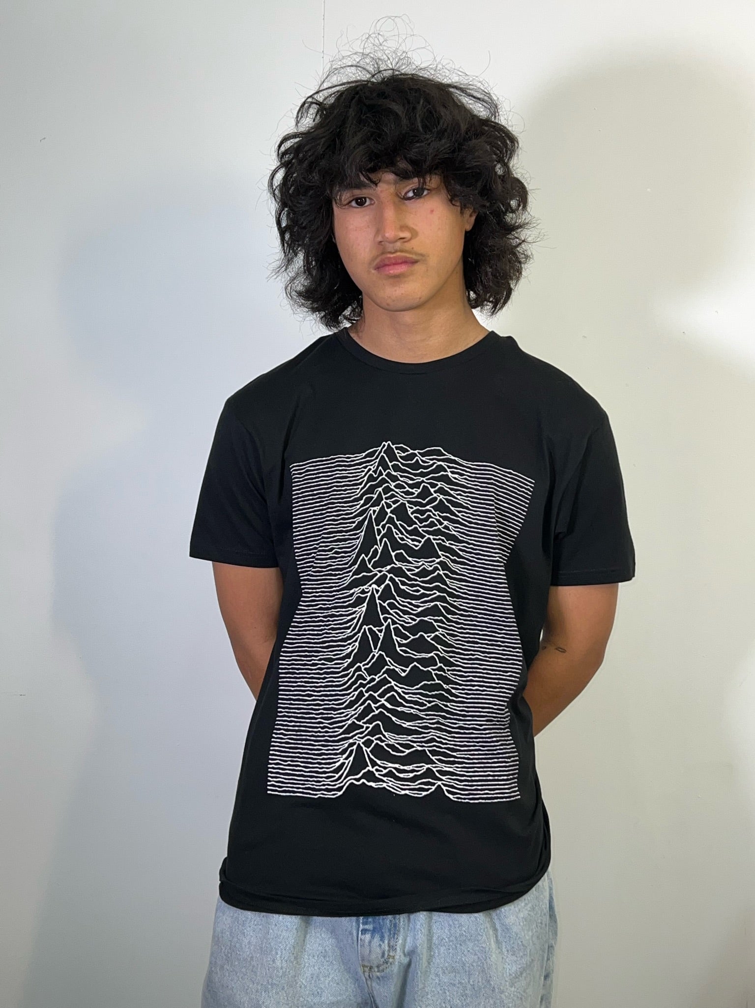 Joy Division Unknown Pleasure Back Print Black Tee