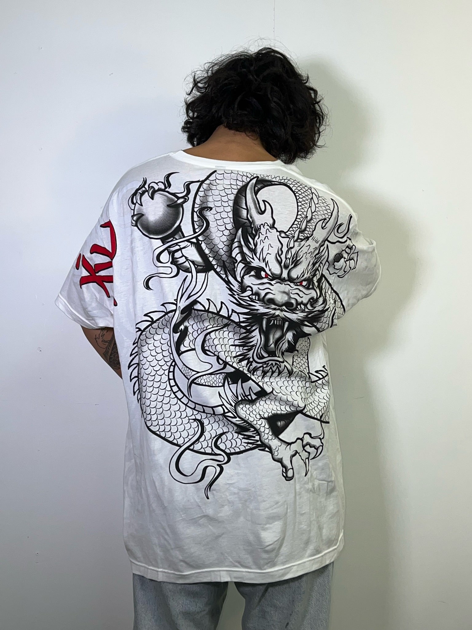 White Dragon White Tee