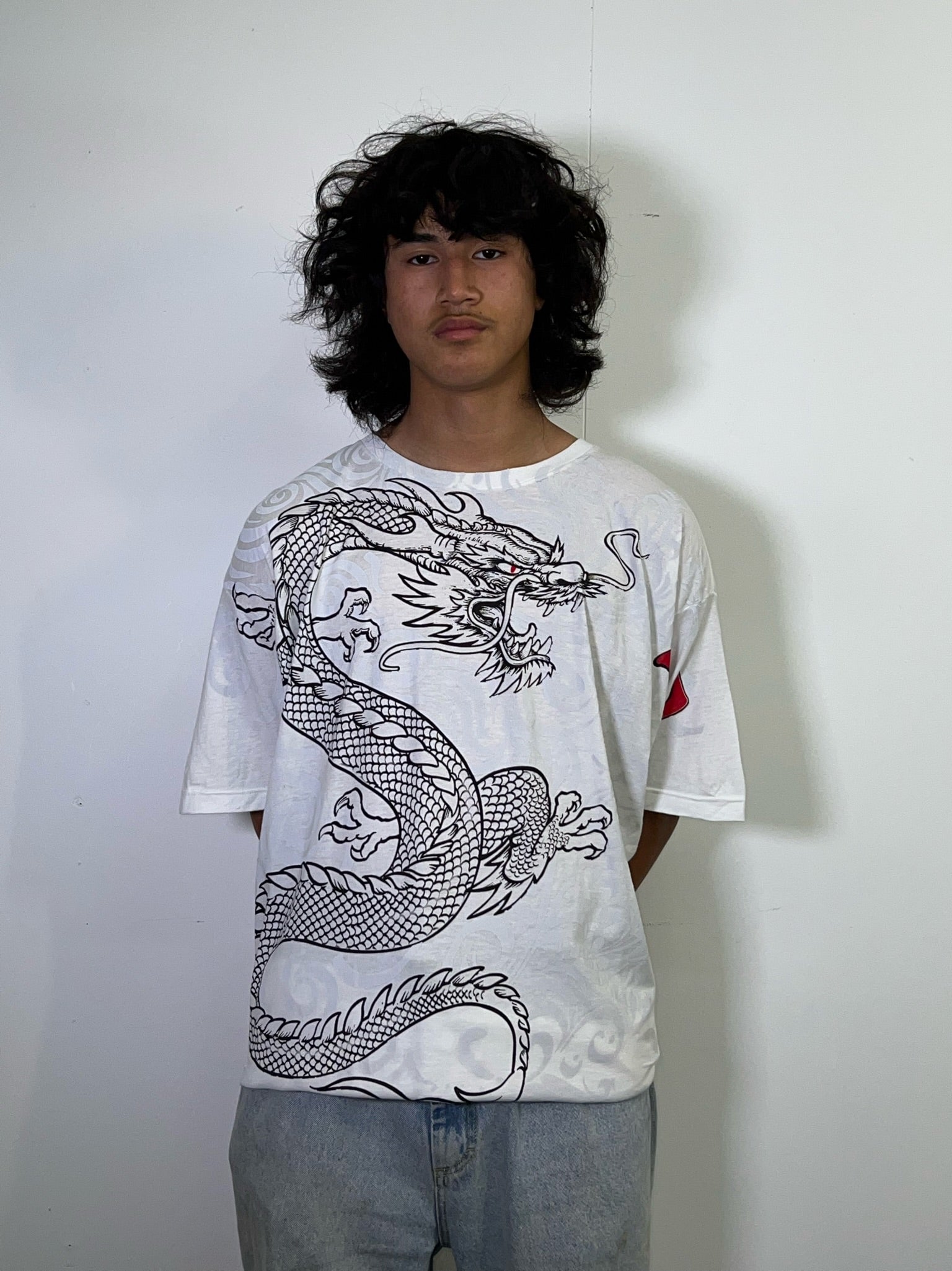 White Dragon White Tee