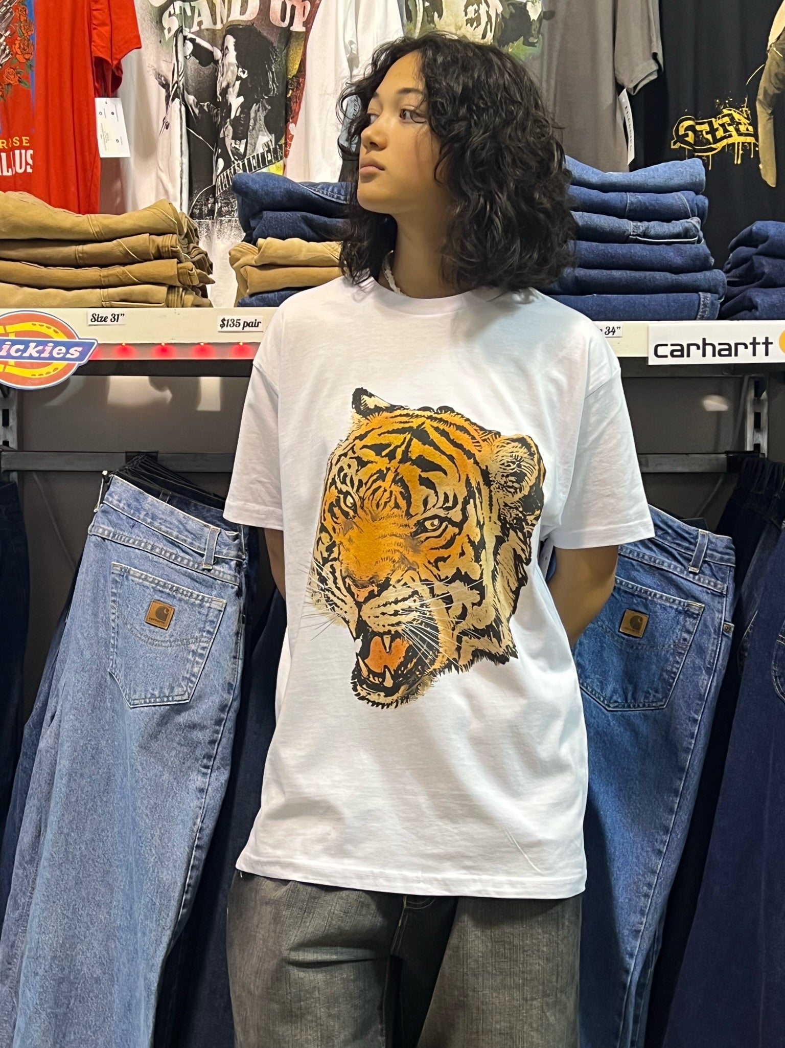 Japanese Tiger Face Design Tee