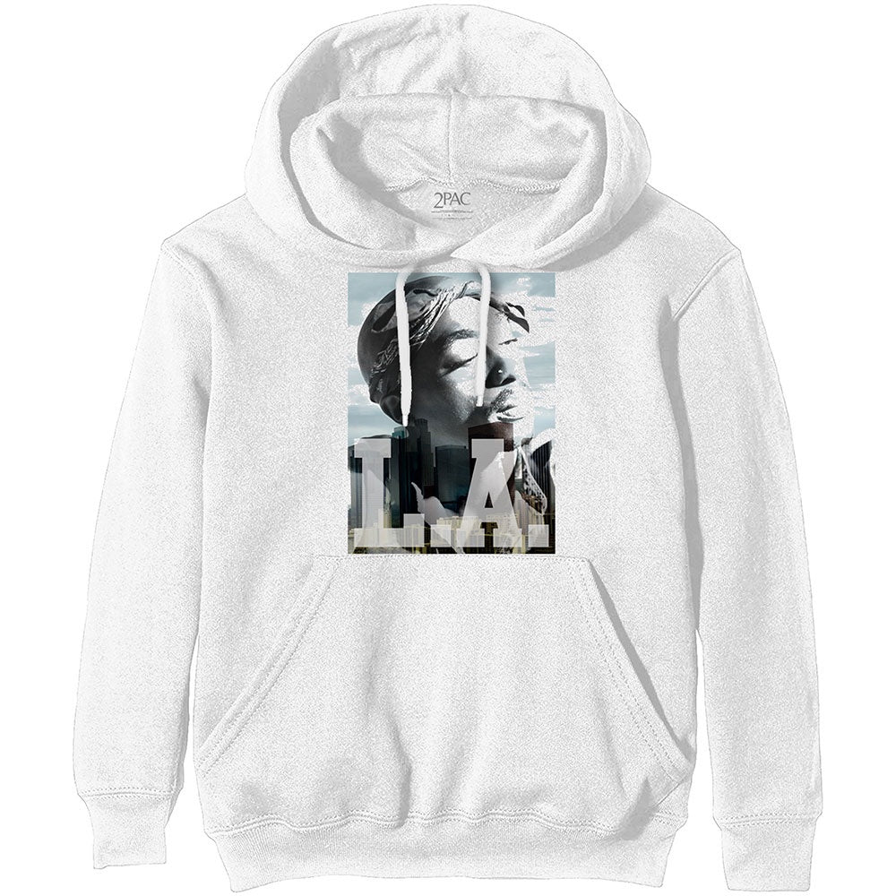 Tupac White LA Skyline Hoodie