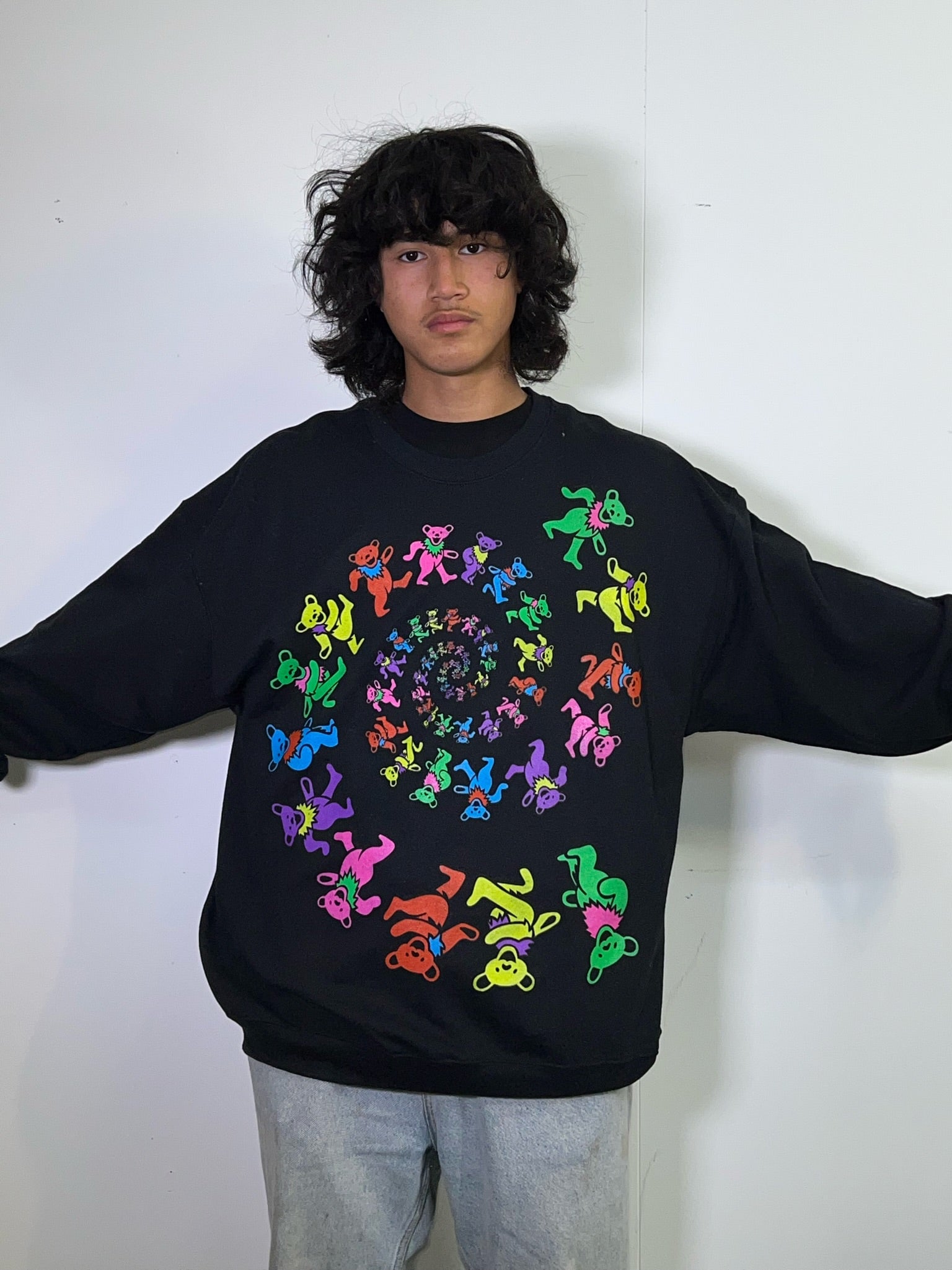 Grateful Dead Spiral Bears Black Sweatshirt