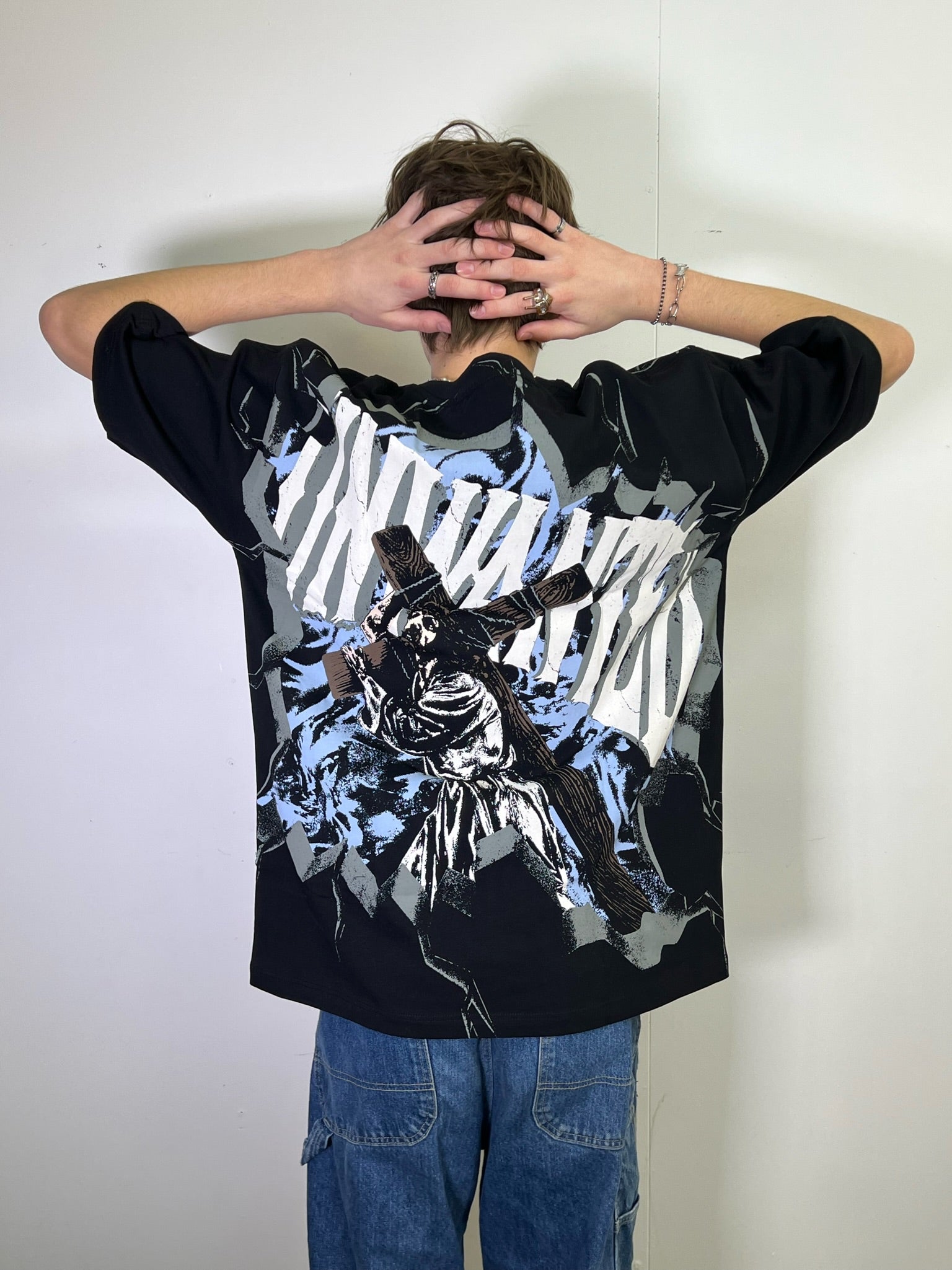 Unwanted Awaken All Over Print Black Tee