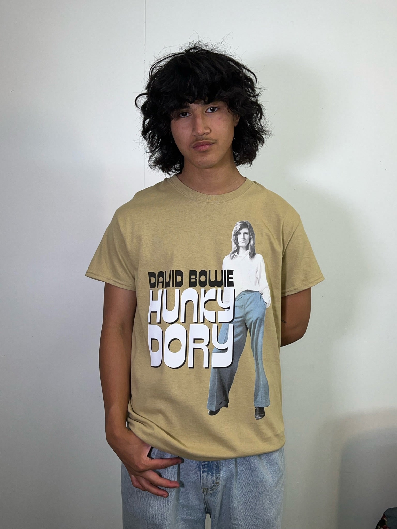 David Bowie Hunky Dory Mustard Tee