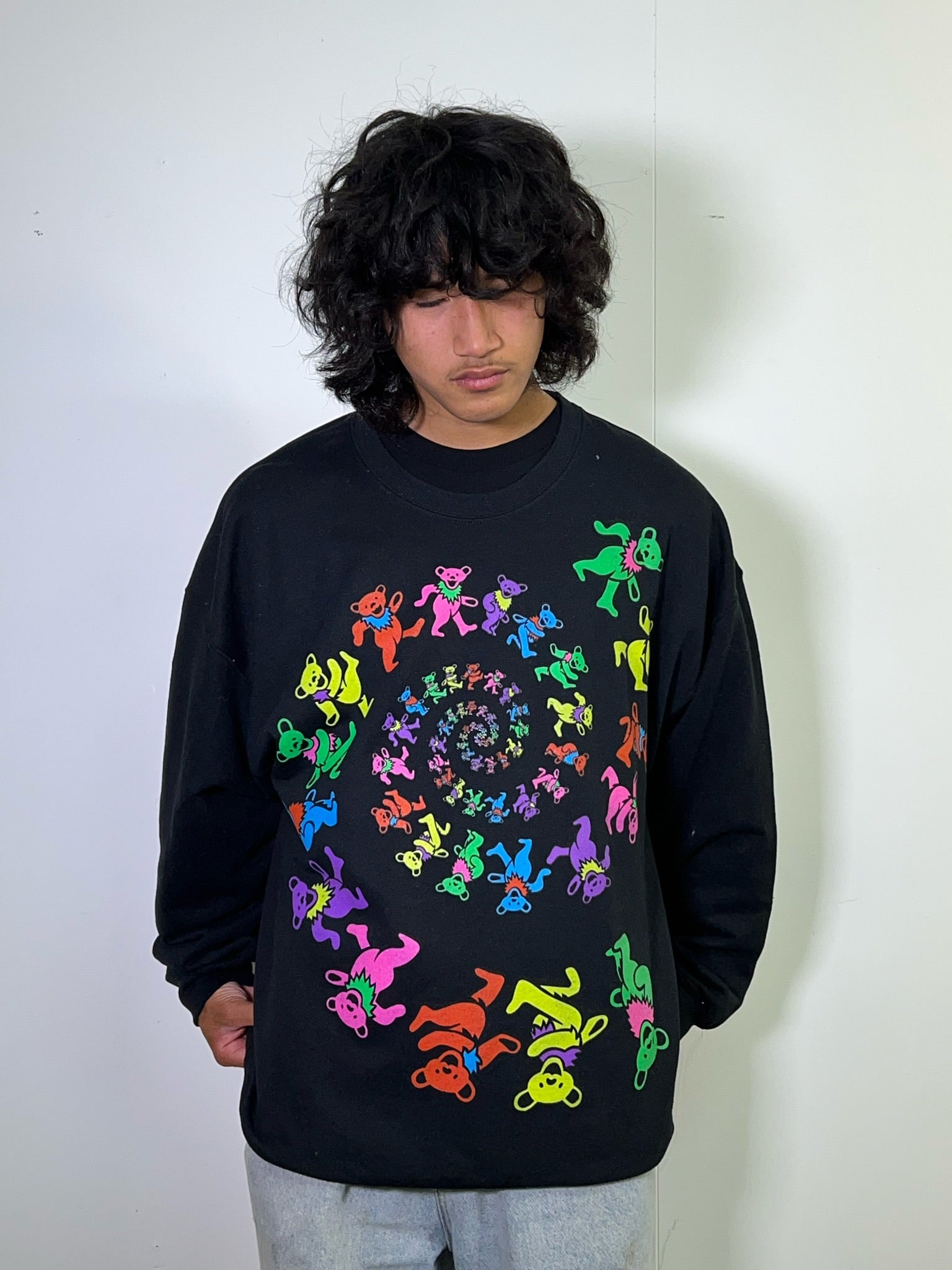 Grateful Dead Spiral Bears Black Sweatshirt