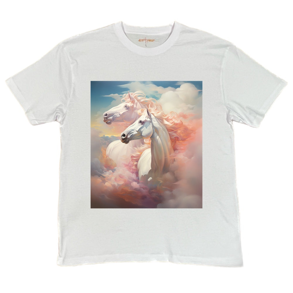 Coloured Horses Design Tee