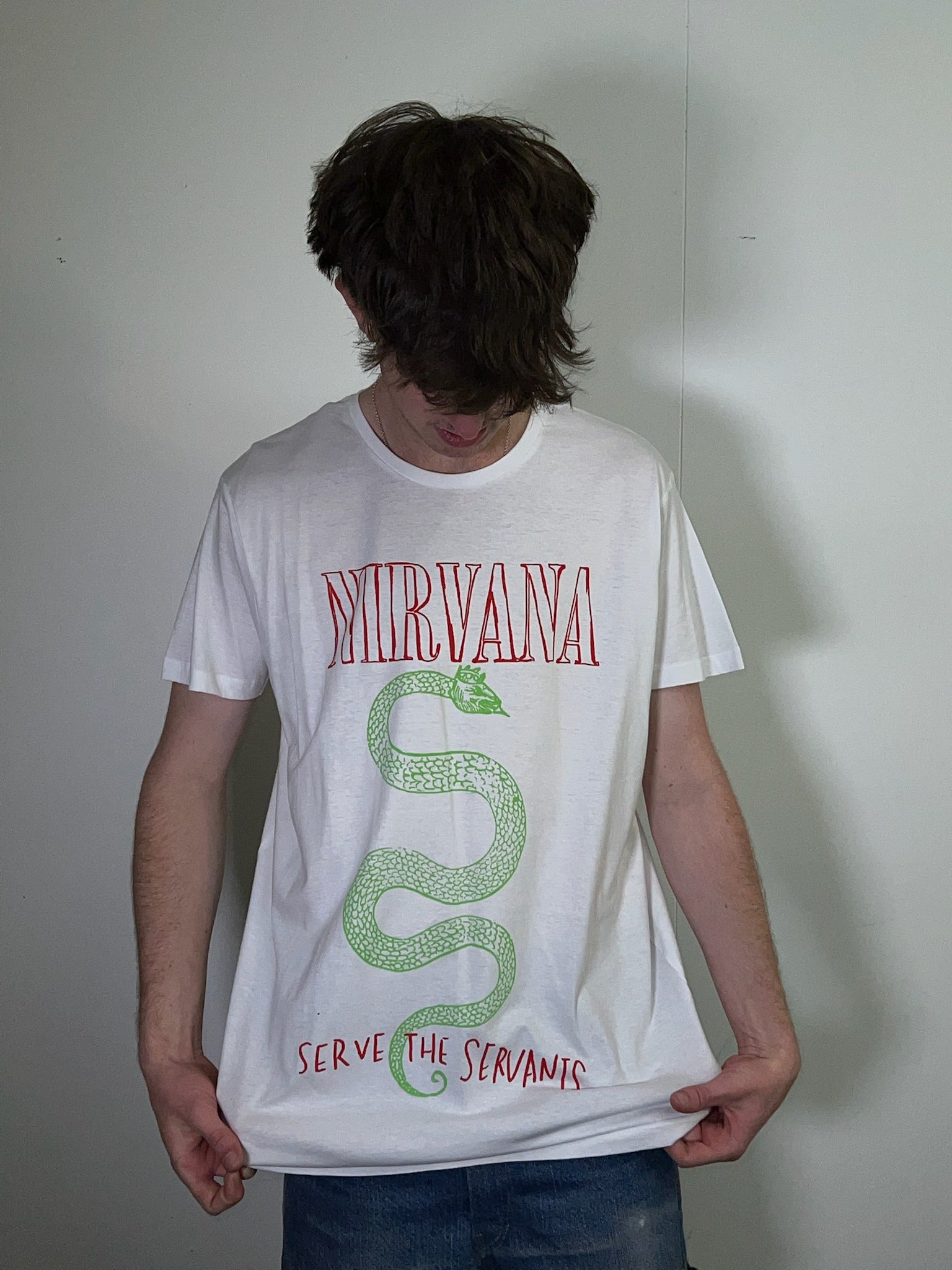 Nirvana Serve the Servants White Tee