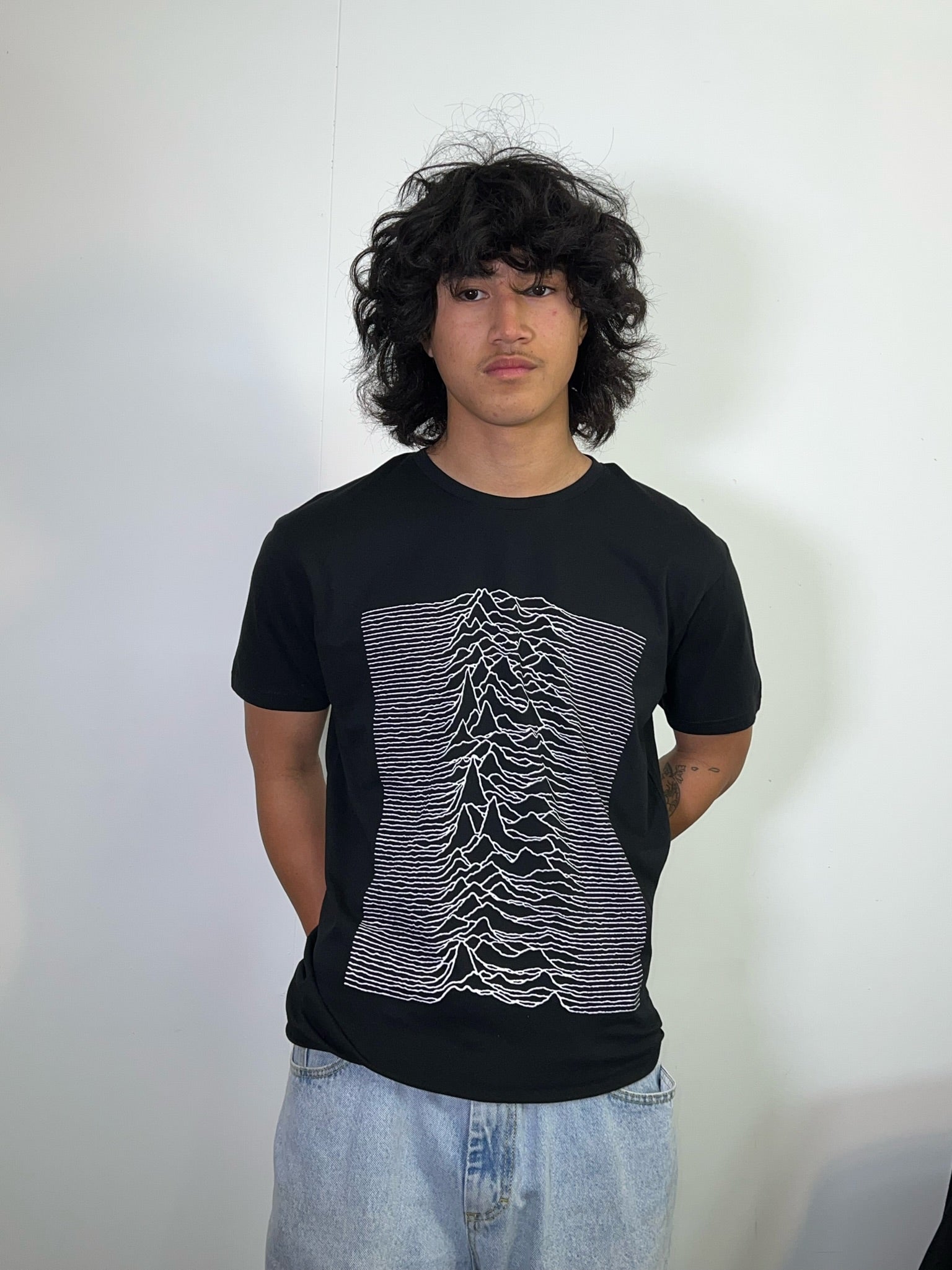 Joy Division Unknown Pleasure Back Print Black Tee