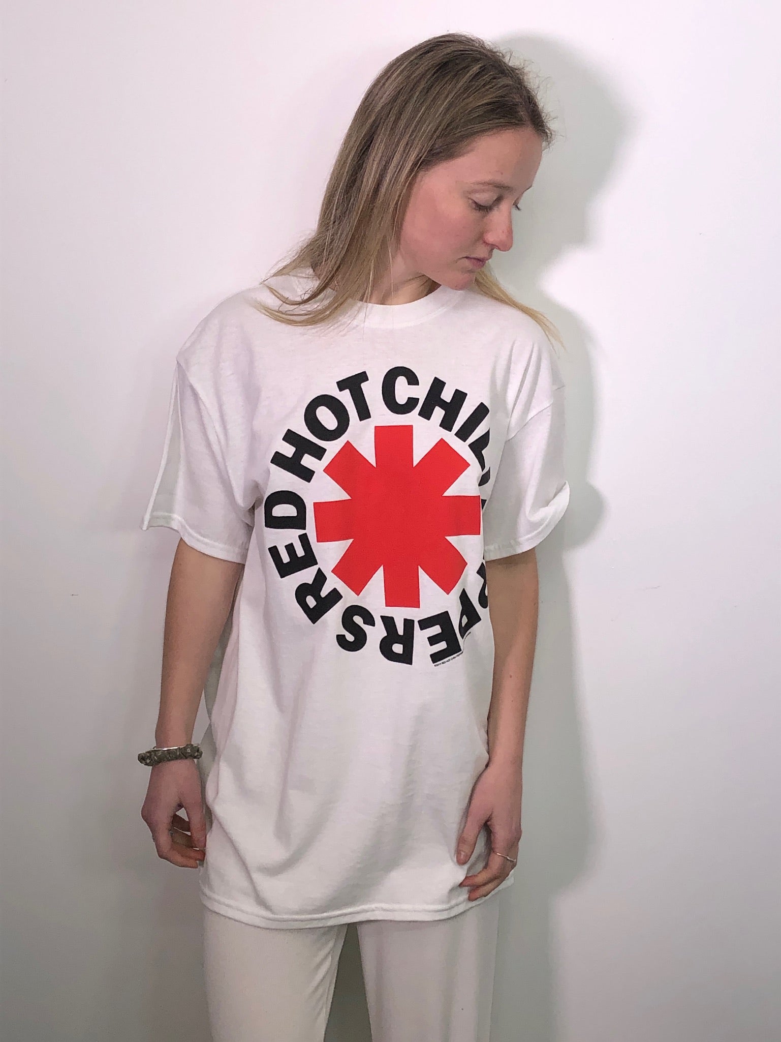 Red Hot Chili Peppers Red Asterisk White Tee