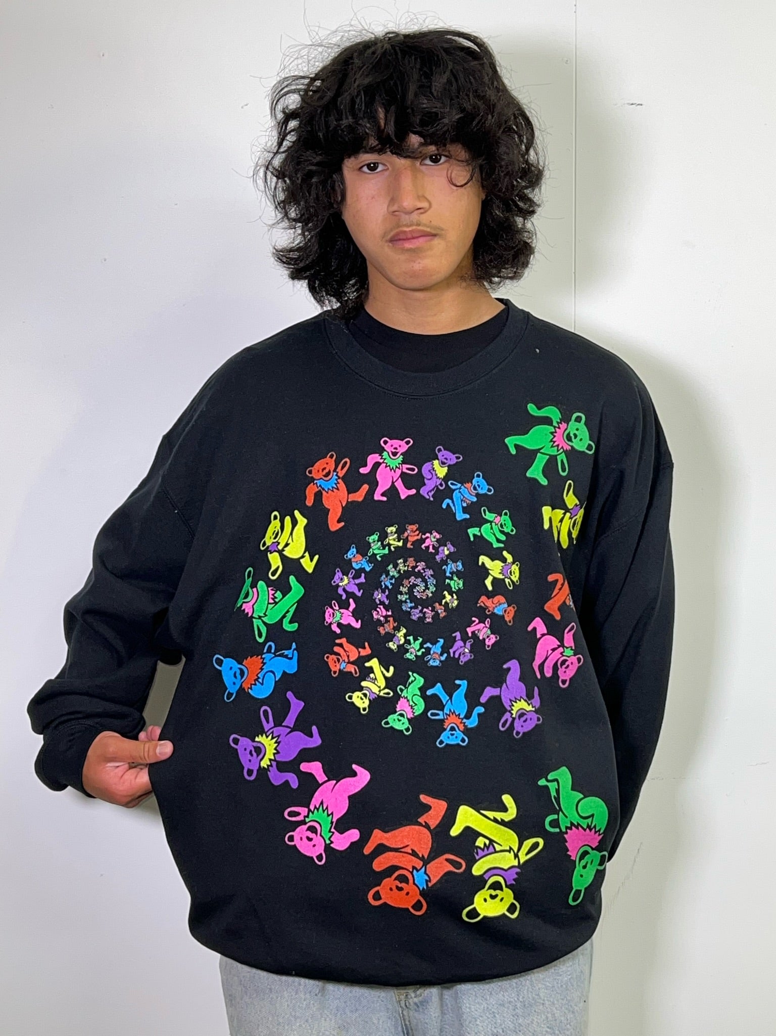 Grateful Dead Spiral Bears Black Sweatshirt