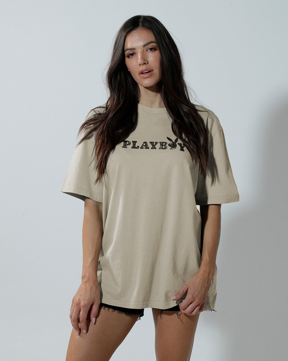 Playboy Bunny O Khaki Tee