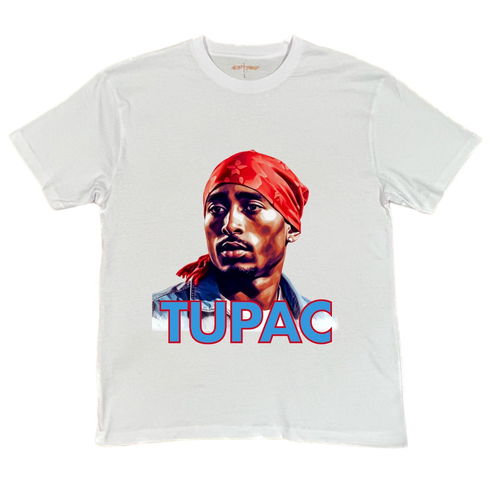 Tupac Red Bandana Design Tee | Emporium Streetwear